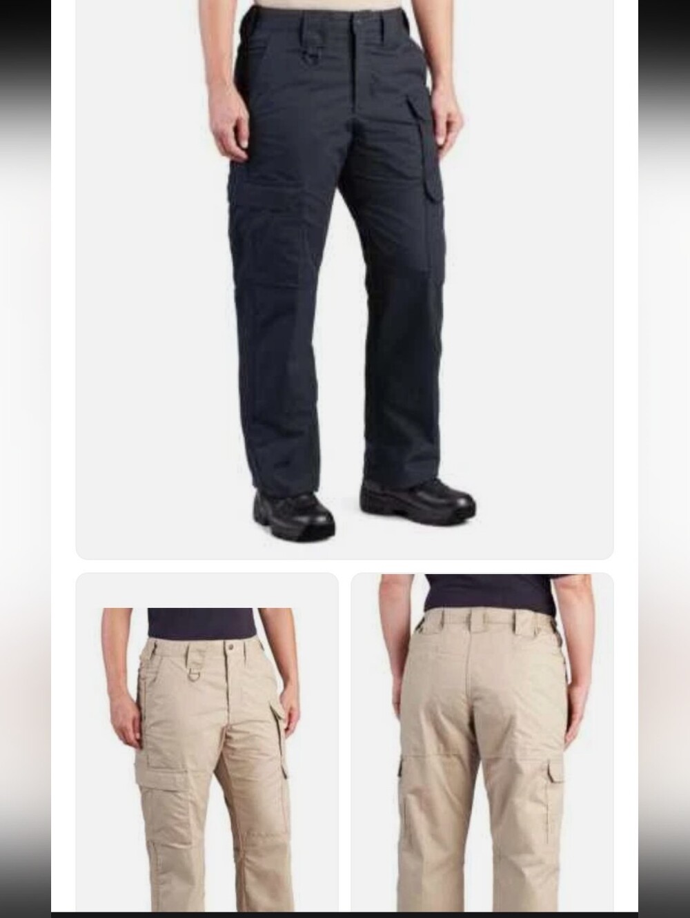 Propper Dark Gray Black Cargo Work Pants